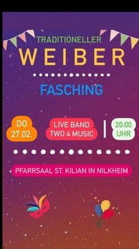 Weiberfasching am Do 27.2.2025 in St. Kilian